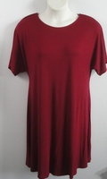 Image Orgetta Nightgown - Dark Red Rayon Knit