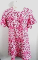 Image Orgetta FLANNEL Nightgown - Pink Tie Dye Butterfly