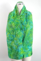 Image Adult Bib/Dinner Scarf - Green/Blue Floral Batik