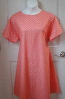 Image CLEARANCE - Erin Nightgown - Coral Dot (Size 3X ONLY)