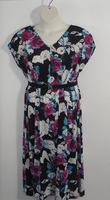 Image Randi Dress - Pink/Black Floral Jersey Knit (S only)