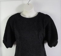 Image Jan Sweater - Black Chenille Fleece Sweater Knit