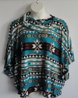 Image Emily Side Opening Sweater - Jade Aztec