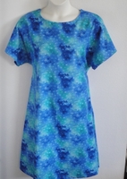 Image Orgetta FLANNEL Nightgown - Blue/Green Stars