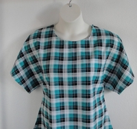 Image Tracie FLANNEL Shirt - Teal/Black Plaid