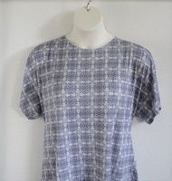 Image Tracie Shirt - Denim Blue Medallion Rayon Knit (S, 2X, 3X only)