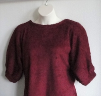 Image Jan Sweater - Cranberry Chenille Fleece Sweater Knit