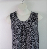 Image Sara Shirt - Black/Gray Squiggles Poly Knit