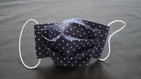 Image Navy Blue Small Dots Face Mask