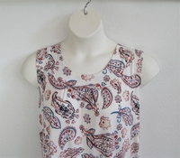Image Sara Shirt - Rust/Teal Paisley Rayon Knit